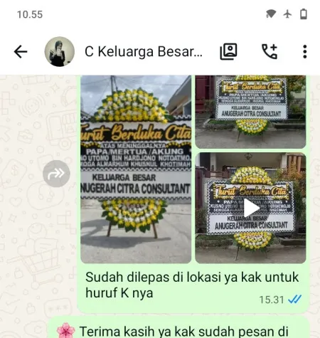 Pengiriman Papan Bunga Duka Dawe